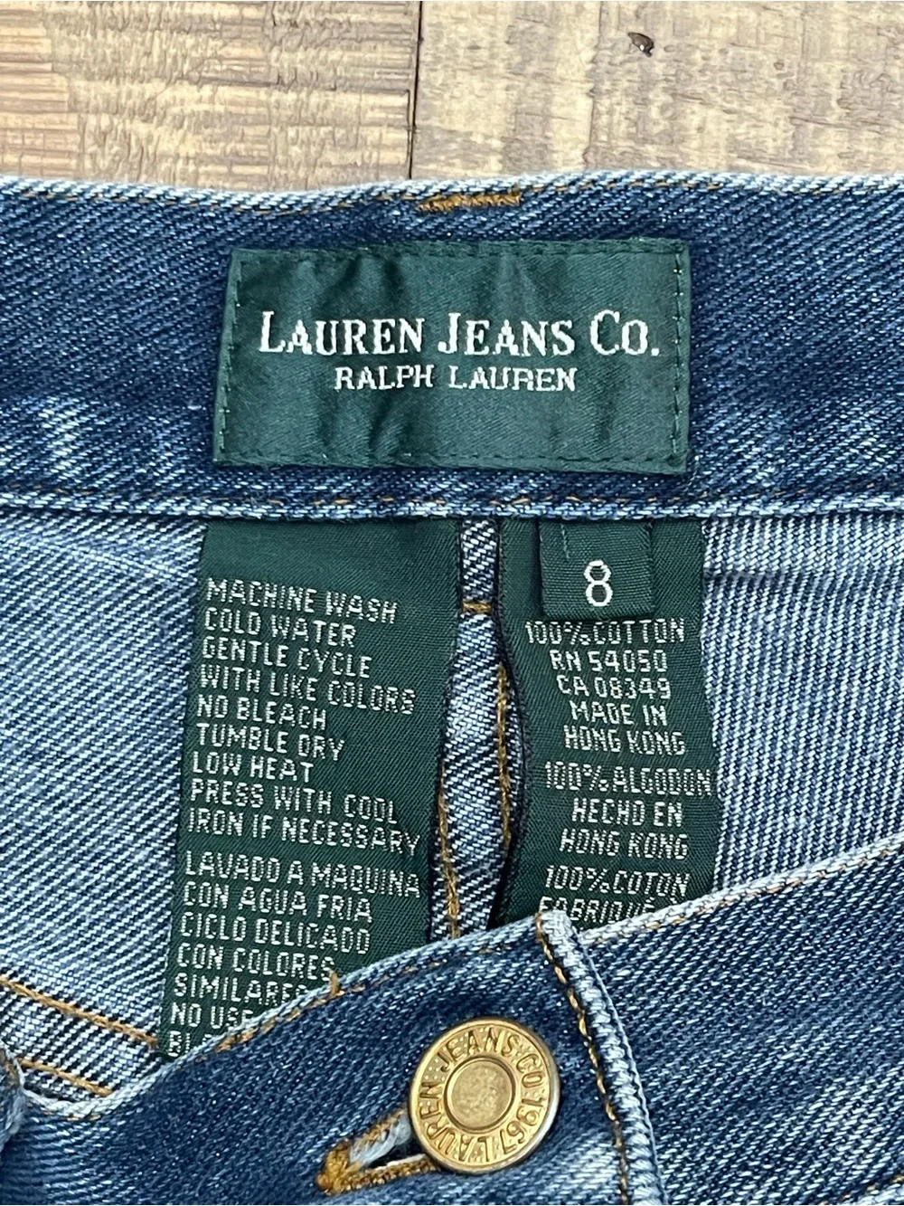 Vintage Lauren Jeans Co. Ralph Lauren High Rise Straight Leg Jeans Blue Size 8